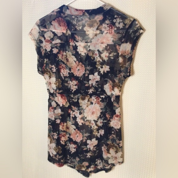 🌟5xHP!🌟 Aria Blue Maternity | Sheer Floral Top - Picture 5 of 7